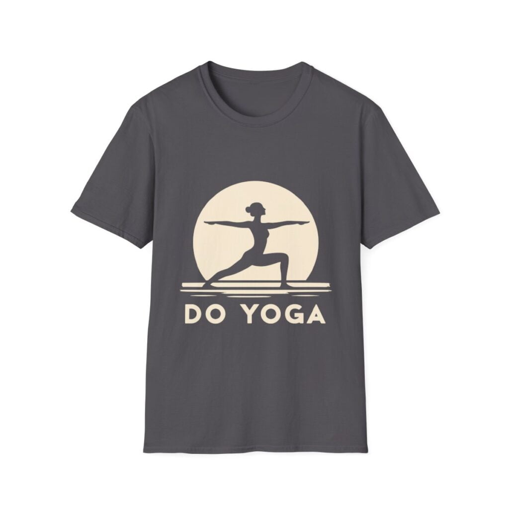 Do Yoga Warrior Pose Silhouette Unisex Softstyle T-Shirt