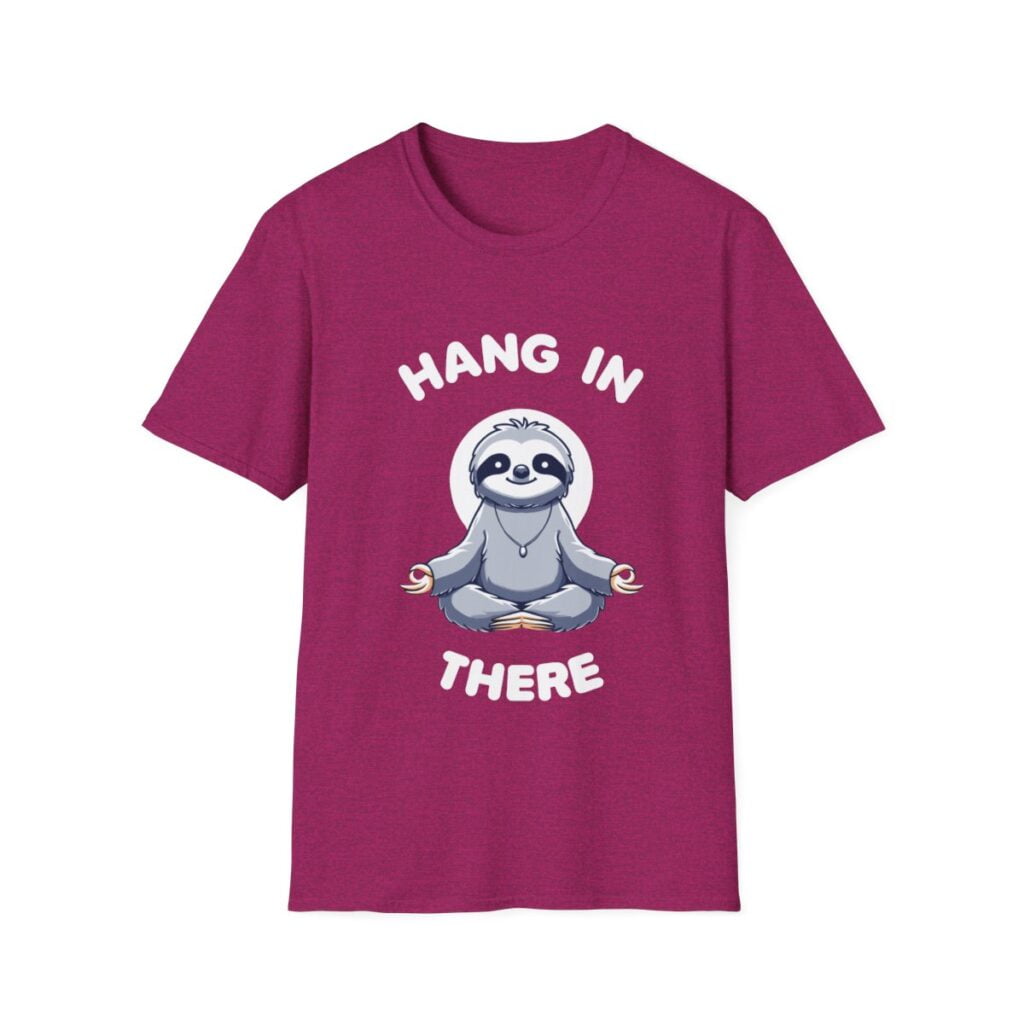 Hang in There Meditative Sloth Unisex Softstyle T-Shirt